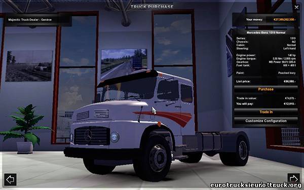 Мод Mercedes Benz 1519 для Euro Truck Simulator 2